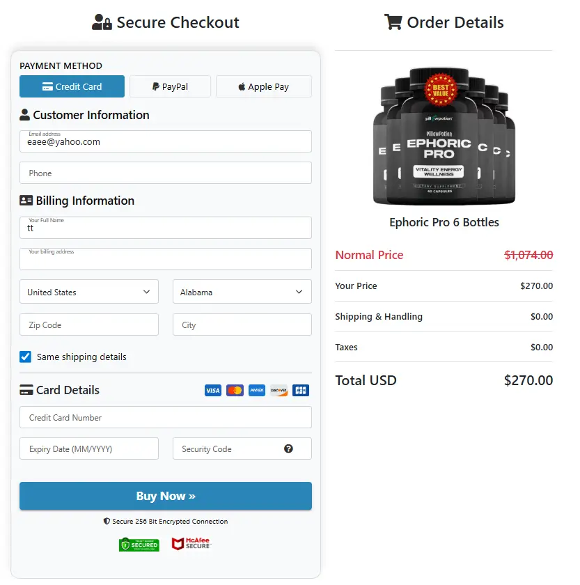 Ephoric Pro-Secure-Checkout